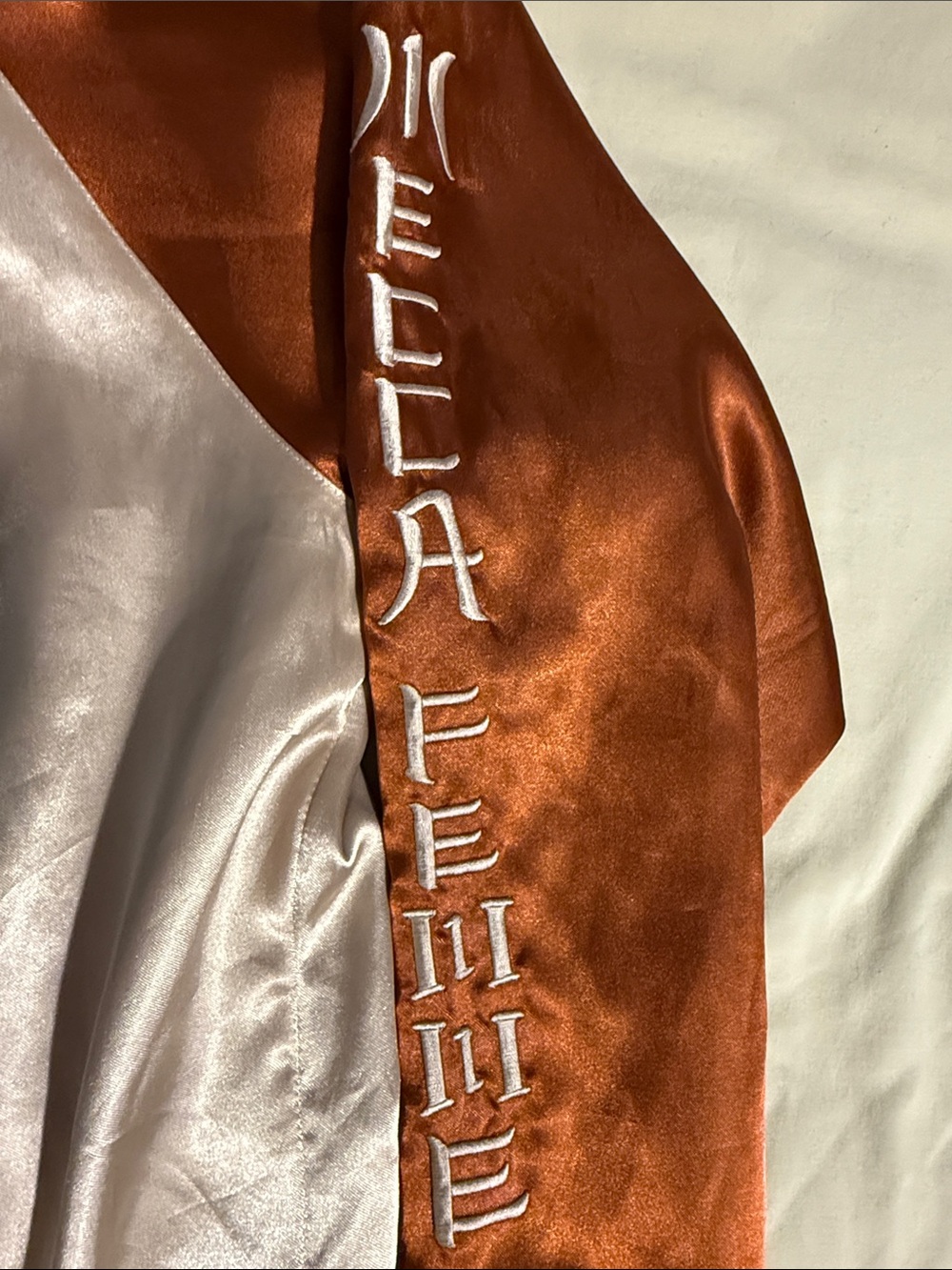 Mecca Femme Satin Sukajan Souvenir Jacket, Bronze/Ivory Geisha Embroidery - Picture 5 of 8